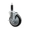Service Caster 5'' Black Poly Swivel 1'' Expanding Stem Caster with Brake SCC-EX20S514-PPUB-BLK-TLB-1 - alternate 1